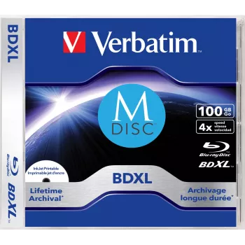 Verbatim MDISC Lifetime archival BDXL 100GB - enkele schijf, 100 GB, BDXL, jewelcase, 1 stuk