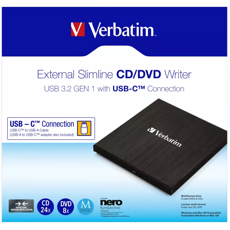 Verbatim 43886 optisch station DVD±RW zwart