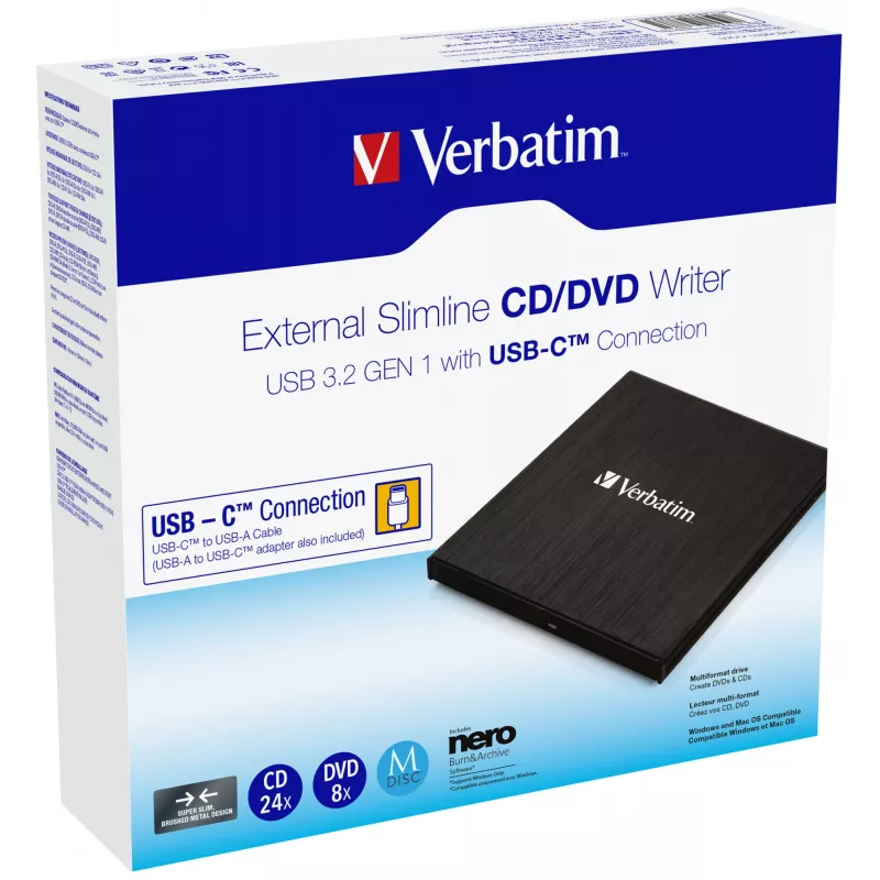 Verbatim 43886 optisch station DVD±RW zwart