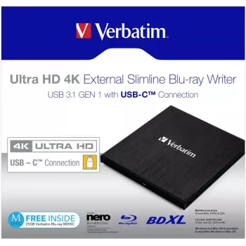 Verbatim 43888 optisch station Blu-Ray DVD Combo zwart