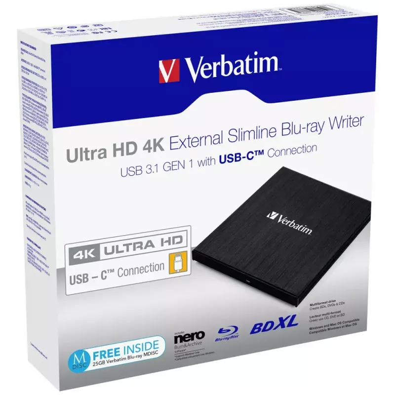 Verbatim 43888 optisch station Blu-Ray DVD Combo zwart