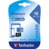 MicroSDHC Verbatim Premium 16 GB Klasse 10 zwart 44010