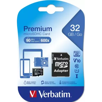 Flashgeheugen Verbatim Premium 32 GB MicroSDHC Class 10 44083