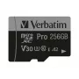 Verbatim Pro U3 256GB Micro SDXC-kaart, 256 GB, MicroSDXC, Class 10, UHS-I, 100 MB/s, 90 MB/s