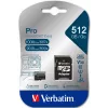 Verbatim Pro U3 512GB Micro SDXC-kaart, 512 GB, MicroSDXC, Class 10, UHS-I, 100 MB/s, 90 MB/s