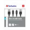 Verbatim 48874 USB-kabel USB 3.2 Gen 1 (3.1 Gen 1) 1 m Micro-USB A naar USB A zwart