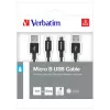 Verbatim 48875 USB-kabel USB 3.2 Gen 1 (3.1 Gen 1) 1 m Micro-USB A USB A zwart