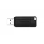 Verbatim PinStripe - USB-station 64 GB - zwart, 64 GB, USB Type-A, 2.0, 10 MB/s, Slide, zwart