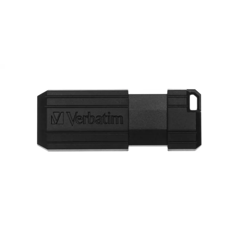 Verbatim PinStripe - USB-station 64 GB - zwart, 64 GB, USB Type-A, 2.0, 10 MB/s, Slide, zwart