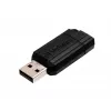 Verbatim PinStripe - USB-station 64 GB - zwart, 64 GB, USB Type-A, 2.0, 10 MB/s, Slide, zwart