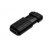 Verbatim PinStripe - USB-station 64 GB - zwart, 64 GB, USB Type-A, 2.0, 10 MB/s, Slide, zwart