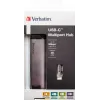 Verbatim 49141 laptop-dock/poortreplicator USB 3.2 Gen 1 (3.1 Gen 1) Type-C zwart, zilver