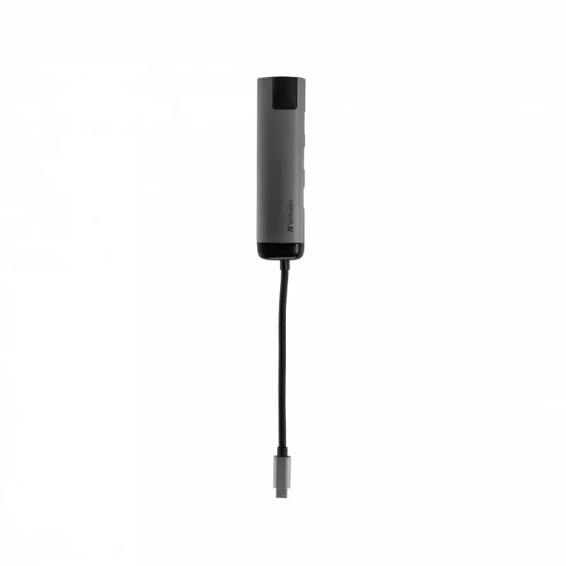 Verbatim 49141 laptop-dock/poortreplicator USB 3.2 Gen 1 (3.1 Gen 1) Type-C zwart, zilver