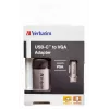 Verbatim 49145 videokabel-adapter 0,01 m USB Type-C VGA (D-Sub) zwart, zilver