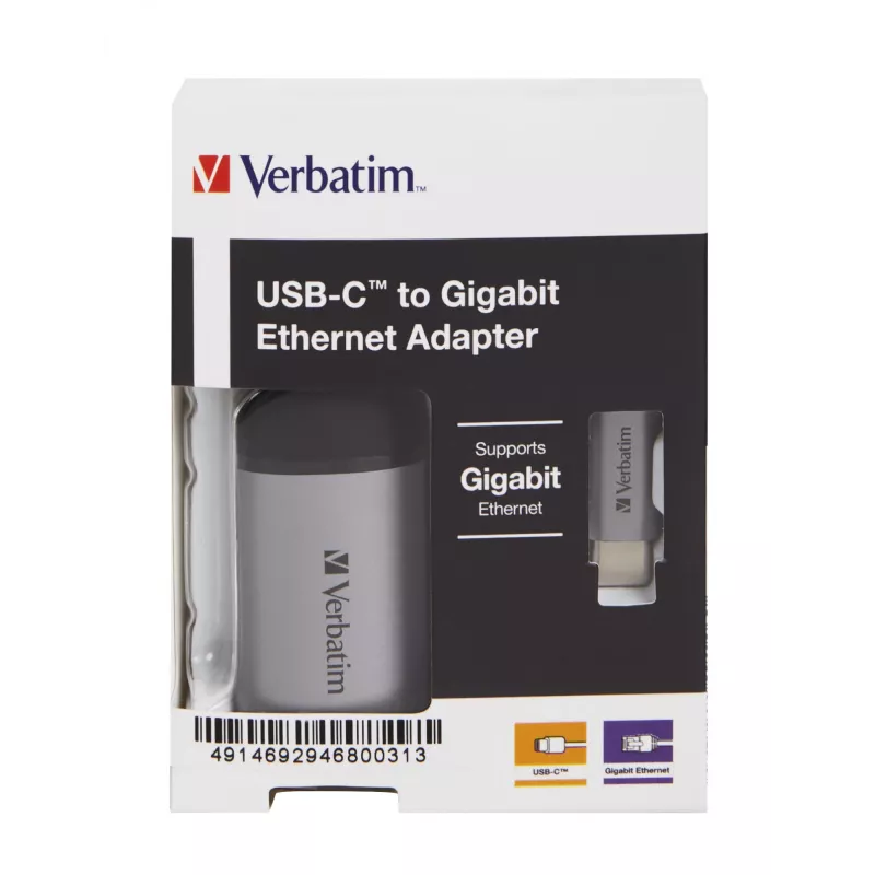 Verbatim 49146 laptop-dockingstation/poortreplicator USB 3.2 Gen 1 (3.1 Gen 1) Type-C zwart, zilver
