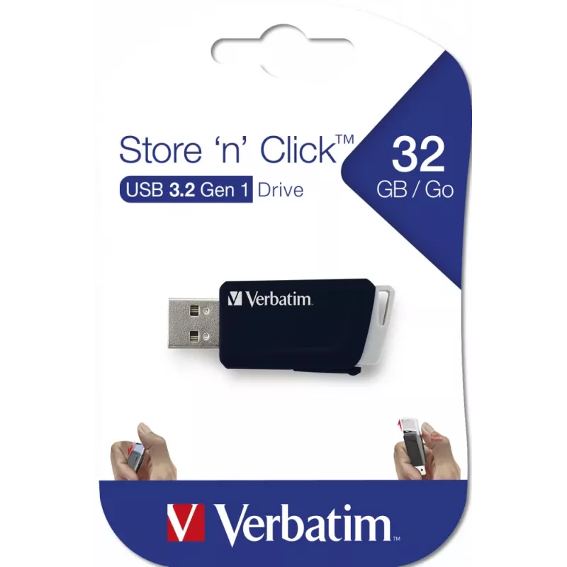Verbatim Store 'n' Click - USB 2.0-station 3.2 GEN1 32 GB - zwart