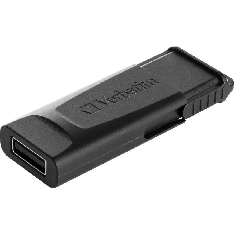 Verbatim Slider - USB-stick 128 GB - zwart, 128 GB, 2.0, Slide, 8 g, zwart