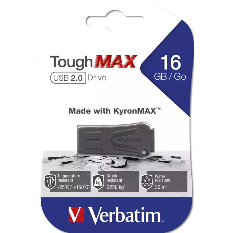 Verbatim ToughMAX - USB-stick 16 GB - zwart
