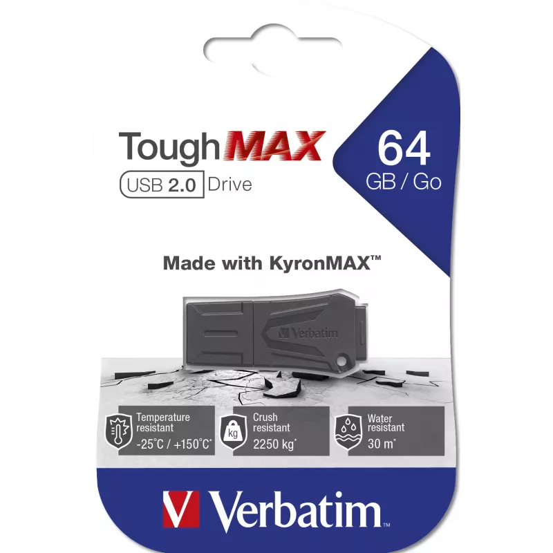 Verbatim ToughMAX – USB-stick 64 GB – zwart