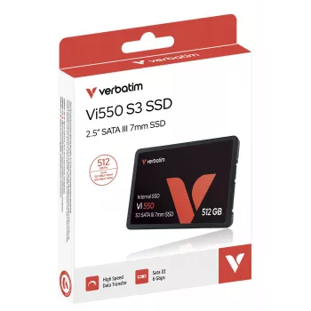 Verbatim Vi550 S3 SSD 512 GB, 512 GB, 2,5 inch, 520 MB/s, 6 Gbit/s