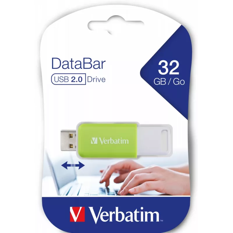 Verbatim V DataBar USB-stick 32 GB USB Type-A 2.0 groen