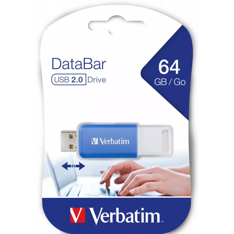 Verbatim V DataBar USB-stick 64 GB USB Type-A 2.0 blauw