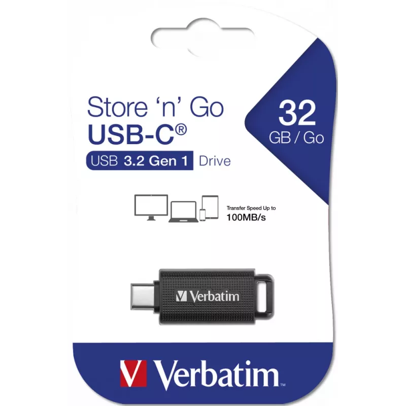 Verbatim Store 'n' Go USB-flashstation 32 GB USB Type-C 3.2 Gen 1 (3.1 Gen 1) zwart