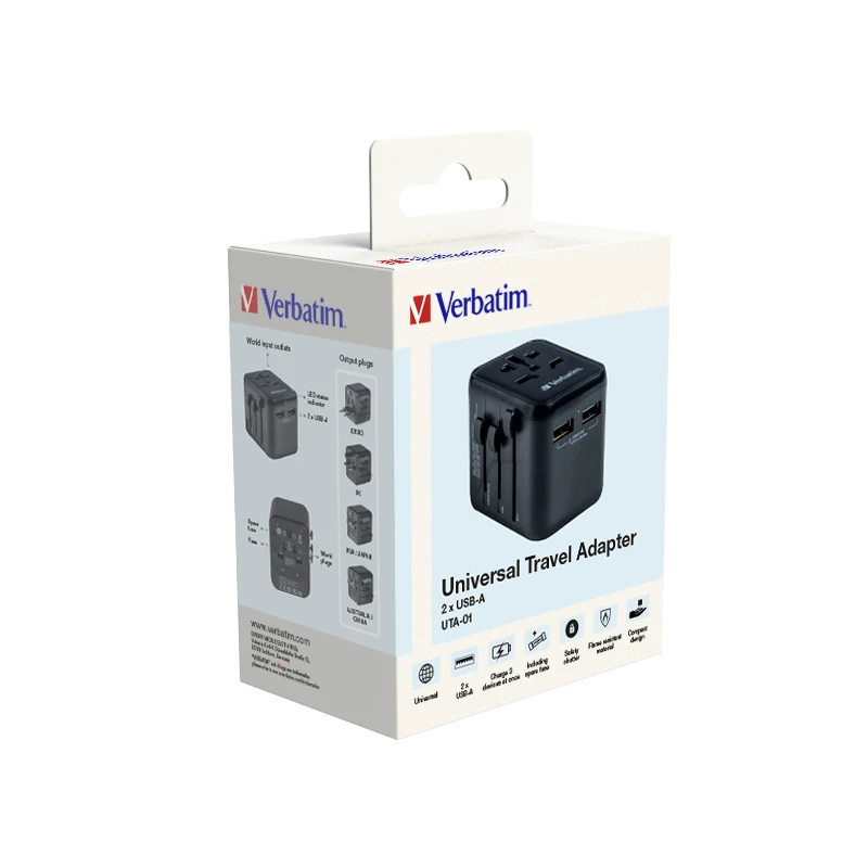 Verbatim 49543 netadapter universeel zwart
