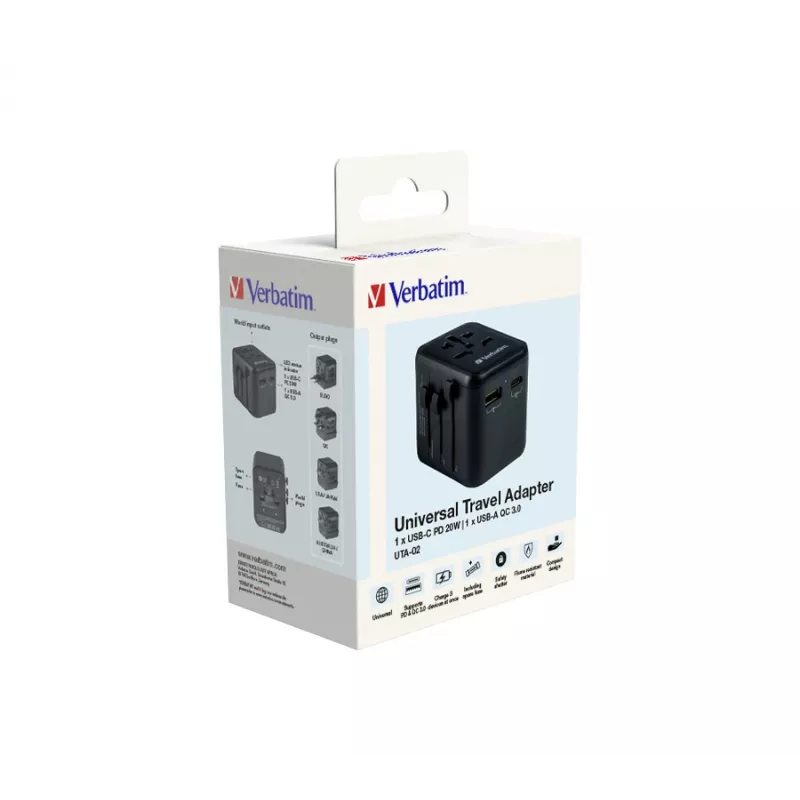 Verbatim 49544 netadapter universeel zwart