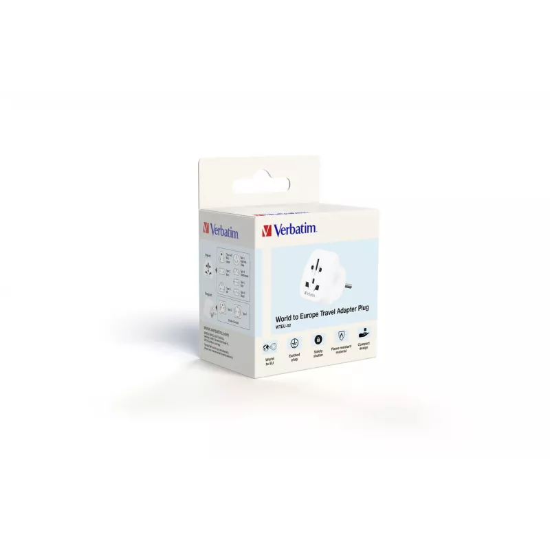 Verbatim World to Europe Adapter WTEU-02 reisadapter