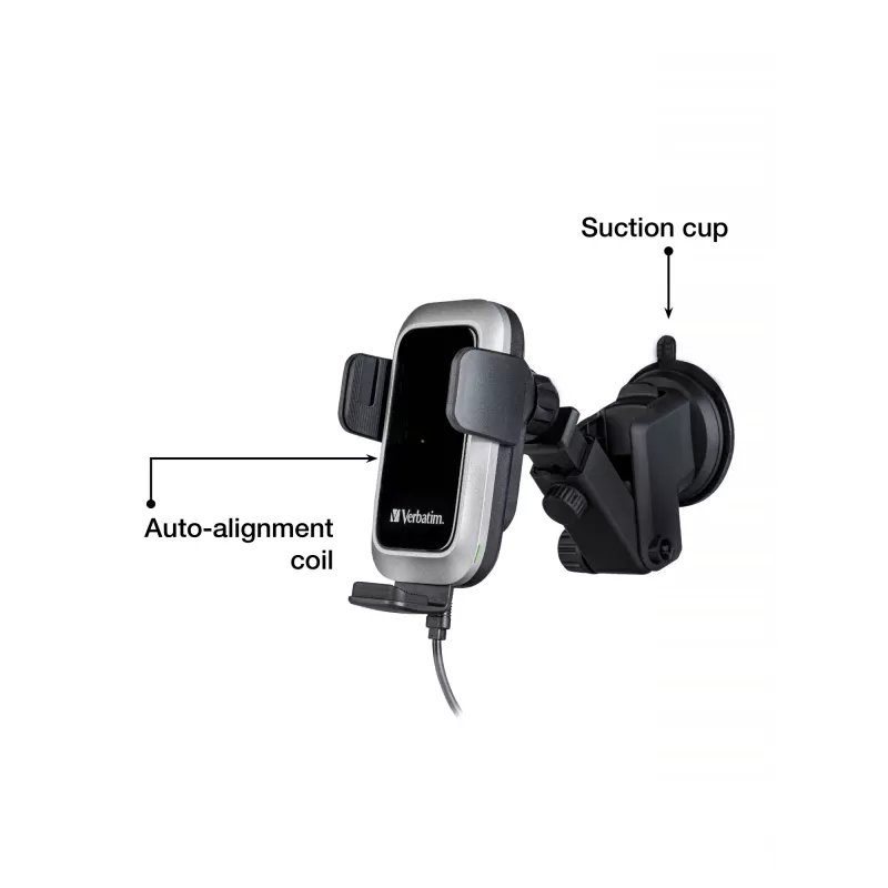 Verbatim FWC-03 Pro Qi snelle draadloze autolader retail zwart
