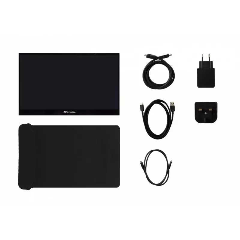 Verbatim 49593 computerbeeldscherm 43,9 cm (17,3 inch) 1920 x 1080 pixel Full HD LCD touchscreen zwart