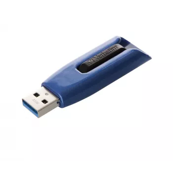 Verbatim V3 MAX - USB 3.0-station 32 GB - blauw, 32 GB, USB Type-A, 3.2 Gen 1 (3.1 Gen 1), 175 MB/s, Slide, blauw