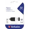 Verbatim Nano - USB 2.0-station met micro-USB-adapter 32 GB - zwart