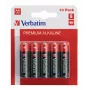 Verbatim AA alkalinebatterijen, wegwerpbatterij, AA, alkaline, 1,5 V, 10 stuks, zwart, rood