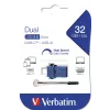 Verbatim Dual - USB 3.0-stick 32 GB - USB-C / USB-A - blauw