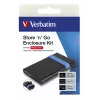 Verbatim Store'N'Go behuizingskit HDD/SSD-behuizing zwart, blauw 2,5 inch