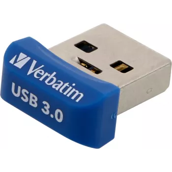 Verbatim Store 'n' Stay NANO - USB 3.0-stick 64 GB - blauw, 64 GB, USB Type-A, 3.2 Gen 1 (3.1 Gen 1), kap, 3 g, blauw
