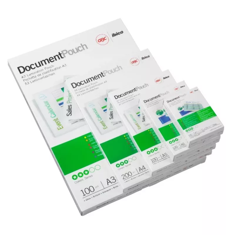GBC lamineerfolie A4 175 micron, glanzend, transparant, A4, 216 mm, 303 mm, 0,175 mm