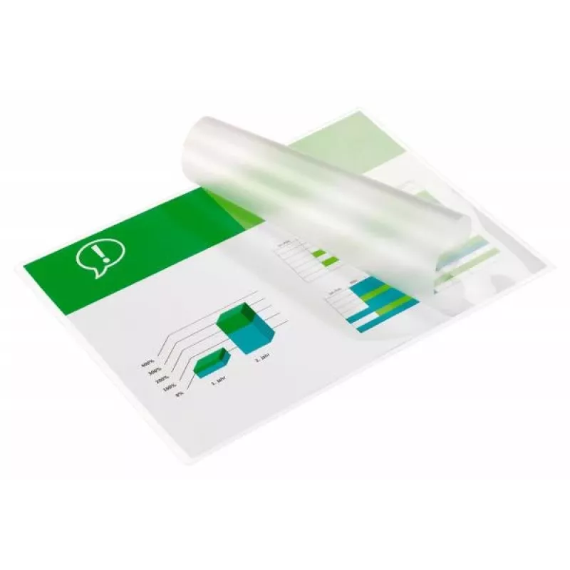 GBC lamineerfolie A4 100 micron, glanzend, transparant, A4, 216 mm, 303 mm, 100 stuks