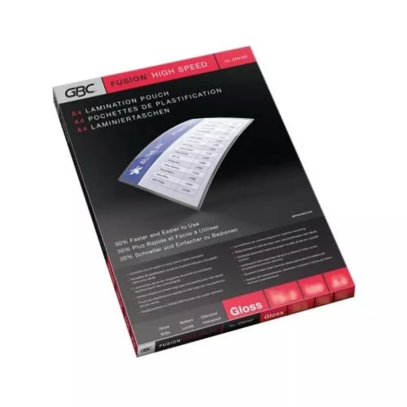 GBC Lamineerfolie A4 High Speed 100 micron, glanzend, transparant, A4, 0,2 mm, 216 mm, 303 mm