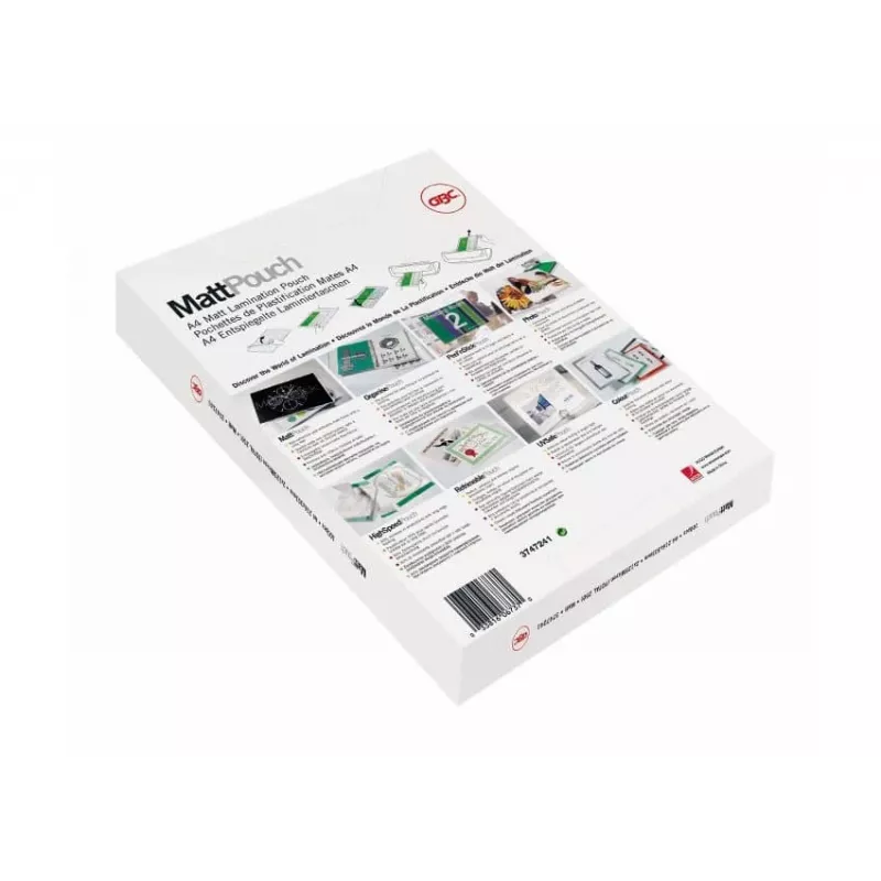 GBC Lamineerfolie A3 mat 125 micron, mat, wit, A3, 0,25 mm, 303 mm, 426 mm