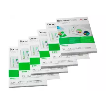 GBC Lamineerfolie A3, zelfklevend, 125 micron, glanzend, transparant, A3, 0,25 mm, 303 mm, 426 mm