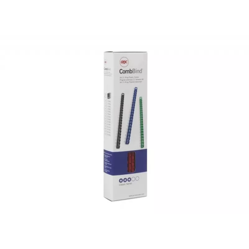 GBC CombBind Binderringen 6 mm A4 21R, wit, 25 vel, polyvinylchloride (PVC), A4, 6 mm, 78 mm