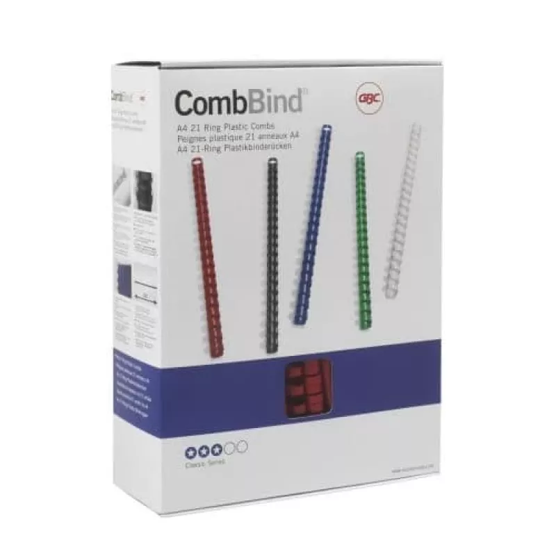 GBC CombBind Binderringen 51 mm A4 21R, wit, 500 vel, polyvinylchloride (PVC), A4, 5,1 cm, 1,23 kg