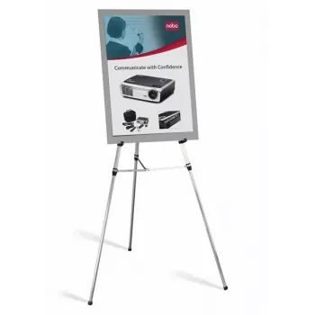 Nobo telescoop-displayezel, zilver, aluminium