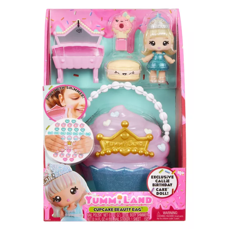 MGA Entertainment Yummiland Beauty Bag speelset + Lip Gloss pop - Cupcake Beauty Bag