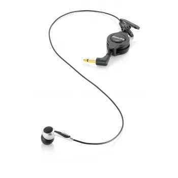 Philips telefoon-opnamemicrofoon, bedraad, gesprekken/muziek, headset, zwart, zilver
