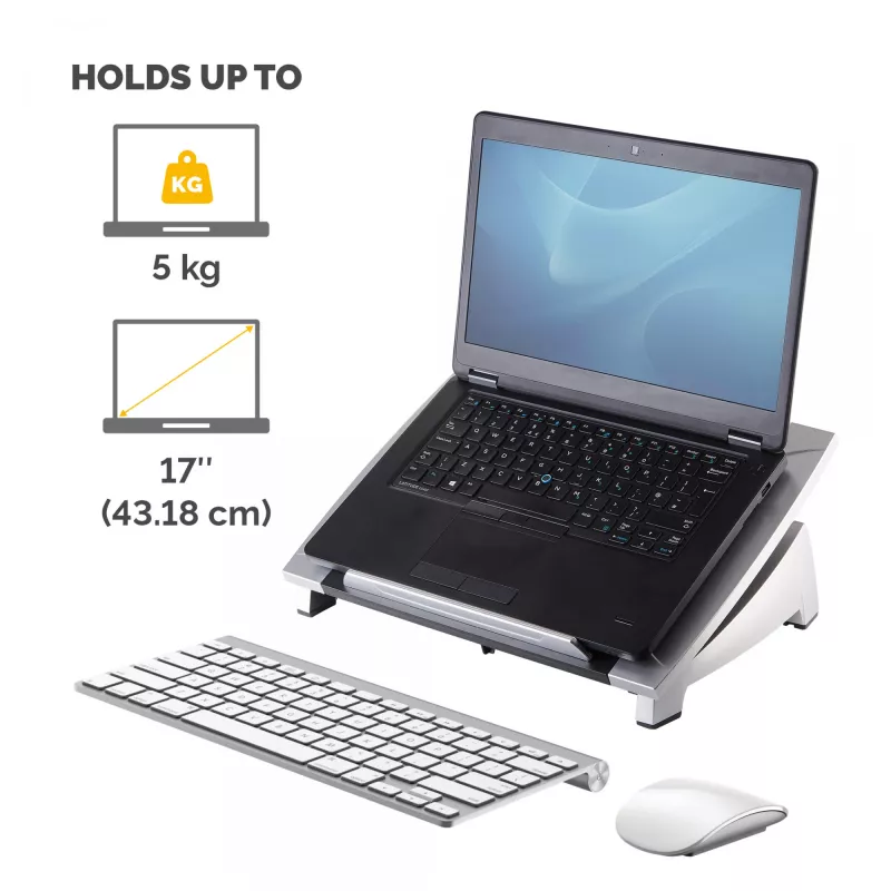 Fellowes Office Suites laptop-riser, zwart, 43,2 cm (17 inch), 5 kg, 140 - 190 mm, 382 mm, 290 mm
