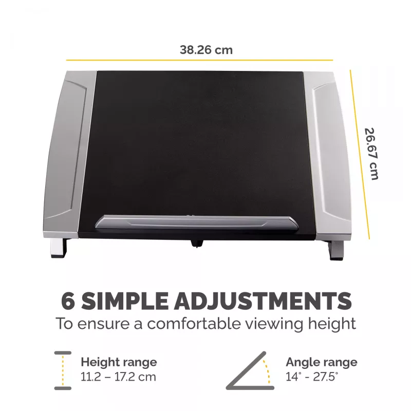 Fellowes Office Suites laptop-riser, zwart, 43,2 cm (17 inch), 5 kg, 140 - 190 mm, 382 mm, 290 mm